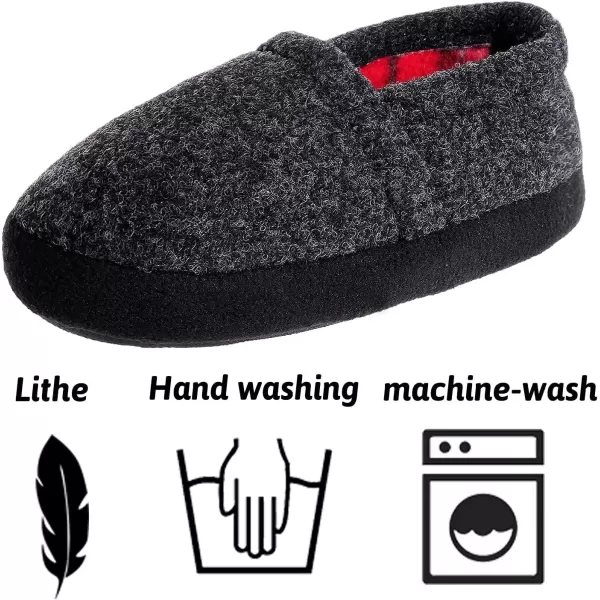 imageMIXIN LittleBig Kid Boys Slippers House Shoes Indoor Outdoor with Anti Slip SoleGrey