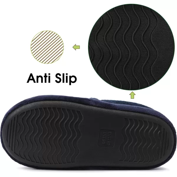 imageMIXIN LittleBig Kid Boys Slippers House Shoes Indoor Outdoor with Anti Slip SoleNavy