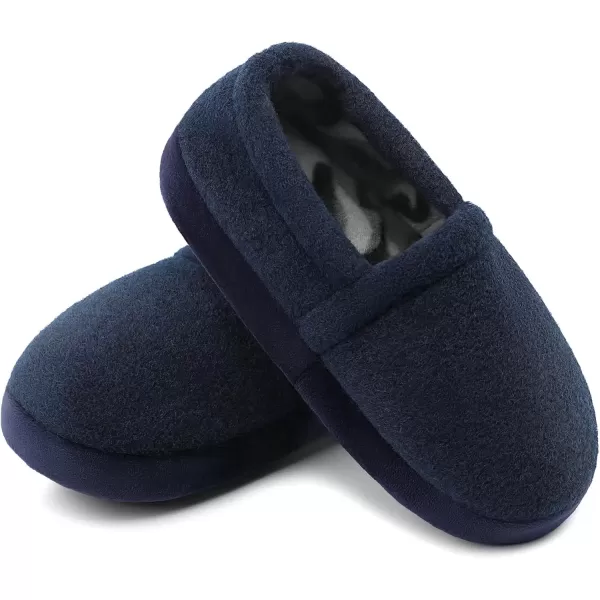 imageMIXIN LittleBig Kid Boys Slippers House Shoes Indoor Outdoor with Anti Slip SoleNavy