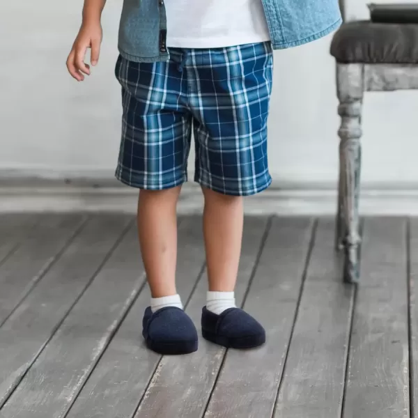 imageMIXIN LittleBig Kid Boys Slippers House Shoes Indoor Outdoor with Anti Slip SoleNavy