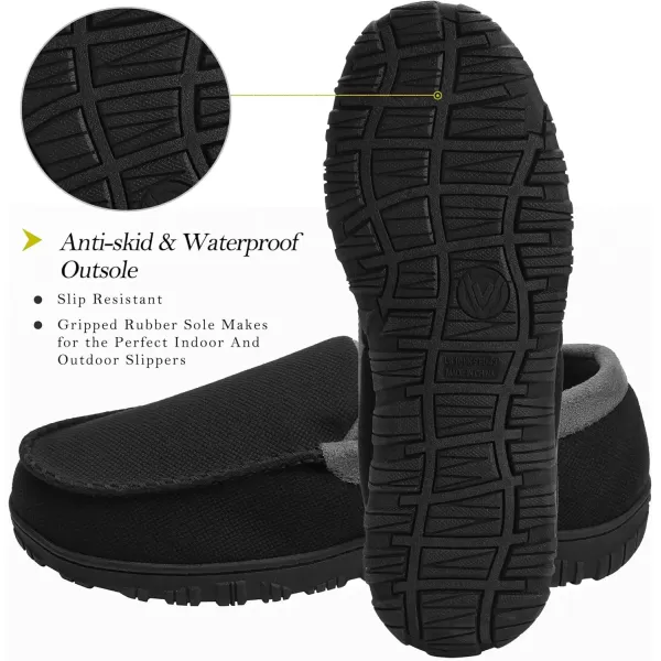 imageMIXIN Mens Slippers Moccasins Slippers for Men House Shoes with Warm and Cozy Memory Foam Hard Sole Mens Indoor Outdoor SlippersGrey Plaid