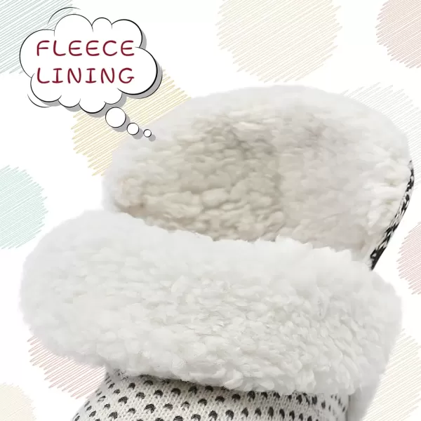 imageMIXIN Women Comfort Warm Fluffy Faux Fur Slipper Boots Soft Memory Foam Ankle Booties House Pull on Shoes AntiSlip Sole Indoor OutdoorOffwhite