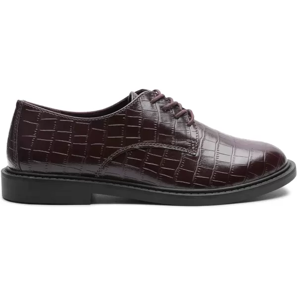 imageMIXIN Womens Oxfords Alligator Printed Wingtip Lace Up Business Formal Dress ShoesBrown
