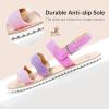imageMIXIN Girls Sandals Open Toe Casual Flat Sandals with Adjustable Strap Summer Shoes for LittleBig Kids Colorful Size 2