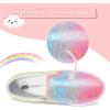 imageMIXIN Girls Sneakers Slip On Shoes Comfort Casual Low Top Fashion Flats Tennis Walking Casual Shoes for LittleBig Kids Pink 2 M