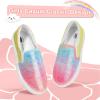 imageMIXIN Girls Sneakers Slip On Shoes Comfort Casual Low Top Fashion Flats Tennis Walking Casual Shoes for LittleBig Kids Pink 2 M