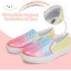 imageMIXIN Girls Sneakers Slip On Shoes Comfort Casual Low Top Fashion Flats Tennis Walking Casual Shoes for LittleBig Kids Pink 2 M