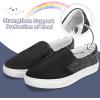 imageMIXIN Girls Sneakers Slip On Shoes Comfort Casual Low Top Fashion Flats Tennis Walking Casual Shoes for LittleBig KidsBlack