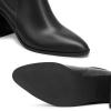 imageMIXIN Womens Chelsea Ankle Boots Fashion Tall Shaft Low Chunky Block Heel Pointed Toe Fall Winter Heeled Booties ShoesBlack