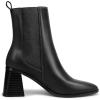imageMIXIN Womens Chelsea Ankle Boots Fashion Tall Shaft Low Chunky Block Heel Pointed Toe Fall Winter Heeled Booties ShoesBlack