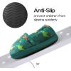 imageMIXIN Boys Slippers Indoor House Slippers Bedroom Dinosaur Soft Warm Boys House Shoes with Memory FoamGreen