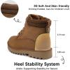 imageMIXIN Girls Boys Combat Hiking Snow Boots Waterproof NonSlip Fashion Work Ankle Boots with Lace Up Side Zipper for Little Big KidsBrown