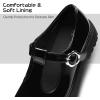 imageMIXIN Girls Mary Janes Chunky Platform School Uniform Dress Shoes Comfortable TStrap Loafers for LittleBig KidsBlack