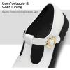 imageMIXIN Girls Mary Janes Chunky Platform School Uniform Dress Shoes Comfortable TStrap Loafers for LittleBig KidsWhite