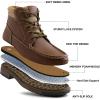 imageMIXIN Mens Boots Casual Chukka Faux Leather Hard Sole Dress shoesBrown