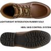 imageMIXIN Mens Boots Casual Chukka Faux Leather Hard Sole Dress shoesBrown