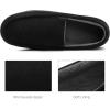 imageMIXIN Mens Moccasin Slippers Memory Foam House Shoes IndoorOutdoor Warm Loafer Slippers Birthday Gifts for Men Dad HusbandBlack