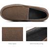 imageMIXIN Mens Moccasin Slippers Memory Foam House Shoes IndoorOutdoor Warm Loafer Slippers Birthday Gifts for Men Dad HusbandBrown