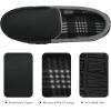 imageMIXIN Mens Moccasins Slippers Slip On House Shoes with Warm and Cozy Memory Foam Hard Sole Indoor OutdoorGrey Plaid
