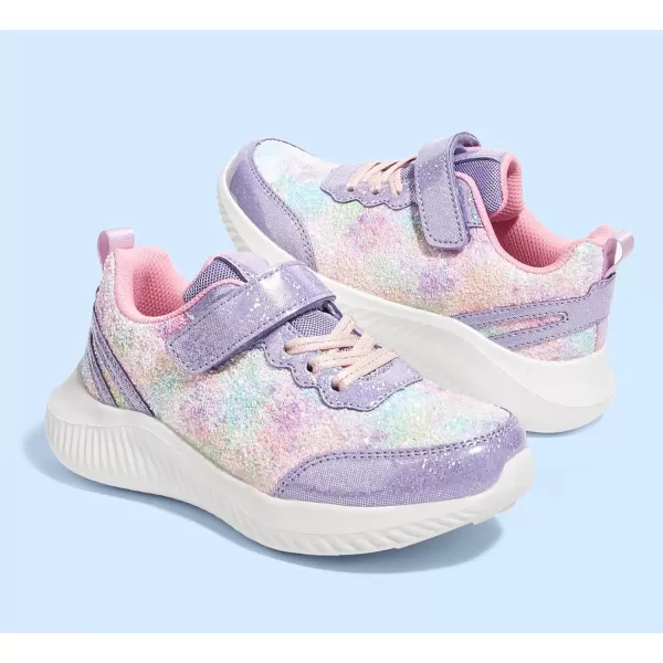 imageLUCKY STEP Kids Glitter Fashion Sneakers Sparkly Princess Tennis Bling Shiny Sequins Athletic Walking School Shoes for ChildrenBoysGirlsPurple