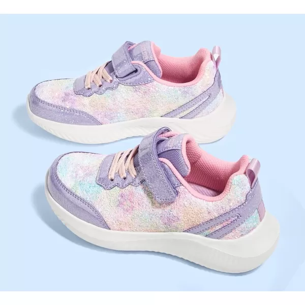 imageLUCKY STEP Kids Glitter Fashion Sneakers Sparkly Princess Tennis Bling Shiny Sequins Athletic Walking School Shoes for ChildrenBoysGirlsPurple
