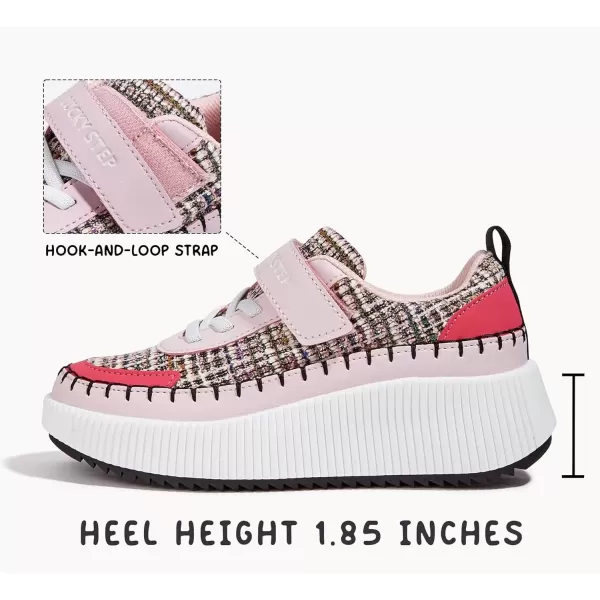 imageLUCKY STEP Kids Glitter Running Sneaker Sparkly Braided Shiny Bling Princess Shoes School Athletic Walking Shoes for ChildrenBoysGirlsPinkFushia