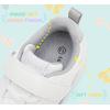 imageLUCKY STEP Kids Slip On Sneaker Comfort Casual Running Tennis School Low Top Sneaker Strap Athletic Walking Shoes for ChildrenBoysGirlsAll White1