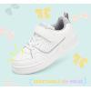 imageLUCKY STEP Kids Slip On Sneaker Comfort Casual Running Tennis School Low Top Sneaker Strap Athletic Walking Shoes for ChildrenBoysGirlsAll White1