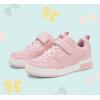 imageLUCKY STEP Kids Slip On Sneaker Comfort Casual Running Tennis School Low Top Sneaker Strap Athletic Walking Shoes for ChildrenBoysGirlsPink