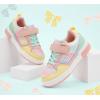 imageLUCKY STEP Kids Slip On Sneaker Comfort Casual Running Tennis School Low Top Sneaker Strap Athletic Walking Shoes for ChildrenBoysGirlsPinkRainbow1