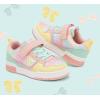 imageLUCKY STEP Kids Slip On Sneaker Comfort Casual Running Tennis School Low Top Sneaker Strap Athletic Walking Shoes for ChildrenBoysGirlsPinkRainbow1