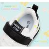 imageLUCKY STEP Kids Slip On Sneaker Comfort Casual Running Tennis School Low Top Sneaker Strap Athletic Walking Shoes for ChildrenBoysGirlsWhiteBlack1