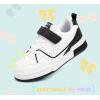 imageLUCKY STEP Kids Slip On Sneaker Comfort Casual Running Tennis School Low Top Sneaker Strap Athletic Walking Shoes for ChildrenBoysGirlsWhiteBlack1
