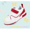 imageLUCKY STEP Kids Slip On Sneaker Comfort Casual Running Tennis School Low Top Sneaker Strap Athletic Walking Shoes for ChildrenBoysGirlsWhiteRed1
