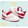imageLUCKY STEP Kids Slip On Sneaker Comfort Casual Running Tennis School Low Top Sneaker Strap Athletic Walking Shoes for ChildrenBoysGirlsWhiteRed1