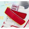 imageLUCKY STEP Kids Slip On Sneaker Comfort Casual Running Tennis School Low Top Sneaker Strap Athletic Walking Shoes for ChildrenBoysGirlsWhiteRed1