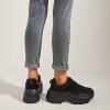 imageLUCKY STEP Women Chunky Platform Dad Colorblock White Neon Green Fuchsia Hologram Silver Casual LaceUp Walking SneakersBlack 1