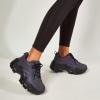 imageLUCKY STEP Women Chunky Platform Dad Colorblock White Neon Green Fuchsia Hologram Silver Casual LaceUp Walking SneakersCharcoal