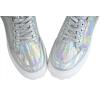 imageLUCKY STEP Women Chunky Platform Dad Colorblock White Neon Green Fuchsia Hologram Silver Casual LaceUp Walking SneakersHologram Silver