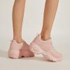 imageLUCKY STEP Women Chunky Platform Dad Colorblock White Neon Green Fuchsia Hologram Silver Casual LaceUp Walking SneakersPink