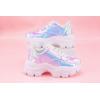 imageLUCKY STEP Women Chunky Platform Dad Colorblock White Neon Green Fuchsia Hologram Silver Casual LaceUp Walking SneakersWhite Hologram