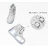 imageLUCKY STEP Women Platform Chunky Ankle Boots  Round Toe Zipper Wedges High Heels Rave Buckle Thick Sole Goth BootiesSilver Rhinestone