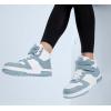 imageLUCKY STEP Womens High Top Fashion Sneakers Basketball Ankle Boots Walking Tennis Shoes Platform Hook and Loop Casual Faux Leather SneakerDenim Blue