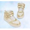 imageLUCKY STEP Womens High Top Fashion Sneakers Basketball Ankle Boots Walking Tennis Shoes Platform Hook and Loop Casual Faux Leather SneakerGold