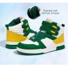 imageLUCKY STEP Womens High Top Fashion Sneakers Basketball Ankle Boots Walking Tennis Shoes Platform Hook and Loop Casual Faux Leather SneakerGreen