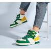 imageLUCKY STEP Womens High Top Fashion Sneakers Basketball Ankle Boots Walking Tennis Shoes Platform Hook and Loop Casual Faux Leather SneakerGreen