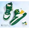 imageLUCKY STEP Womens High Top Fashion Sneakers Basketball Ankle Boots Walking Tennis Shoes Platform Hook and Loop Casual Faux Leather SneakerGreen