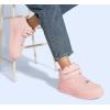imageLUCKY STEP Womens High Top Fashion Sneakers Basketball Ankle Boots Walking Tennis Shoes Platform Hook and Loop Casual Faux Leather SneakerPink