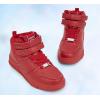 imageLUCKY STEP Womens High Top Fashion Sneakers Basketball Ankle Boots Walking Tennis Shoes Platform Hook and Loop Casual Faux Leather SneakerRed