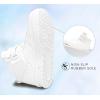 imageLUCKY STEP Womens High Top Fashion Sneakers Basketball Ankle Boots Walking Tennis Shoes Platform Hook and Loop Casual Faux Leather SneakerWhite